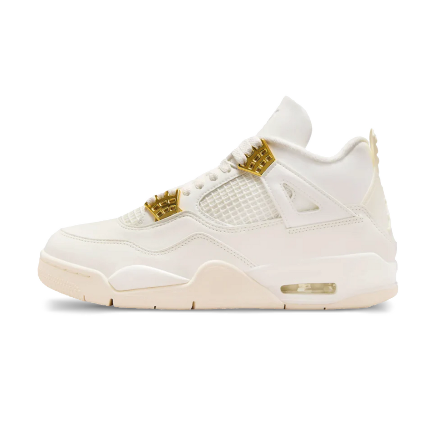 Air Jordan Retro 4 Metallic Sail Gold