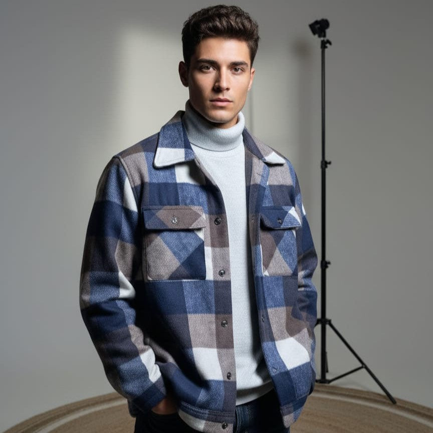 Gridlock Checkered Heavy Shackets Blue