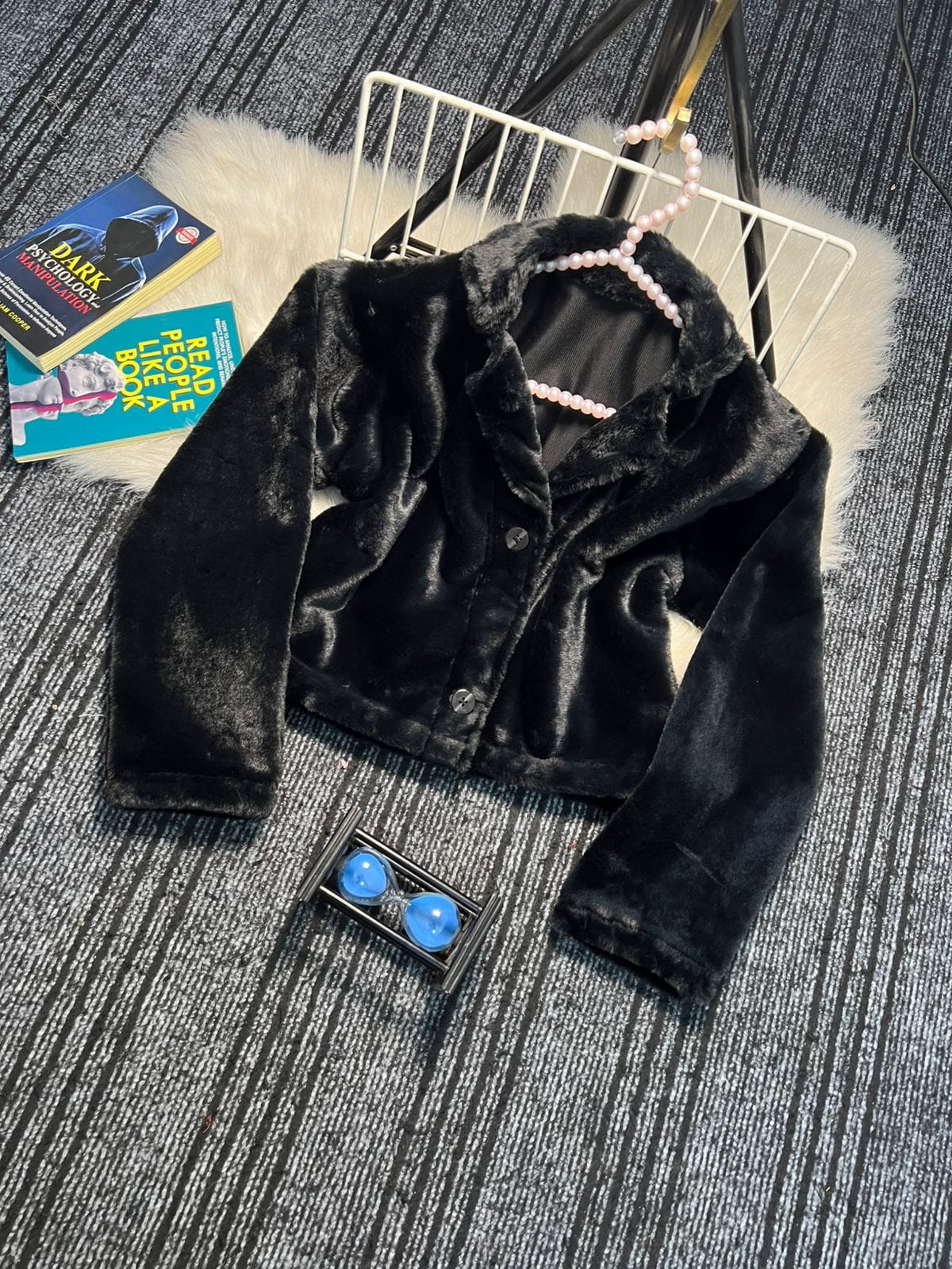 Double-Button Mini Blazer Black