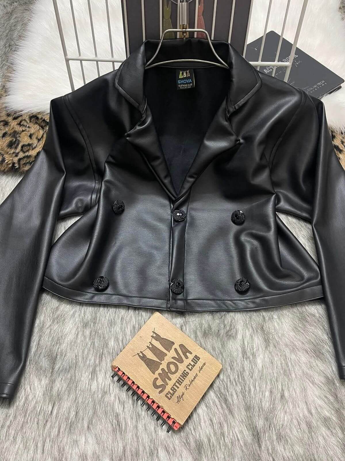 Double-Button Mini Blazer Black