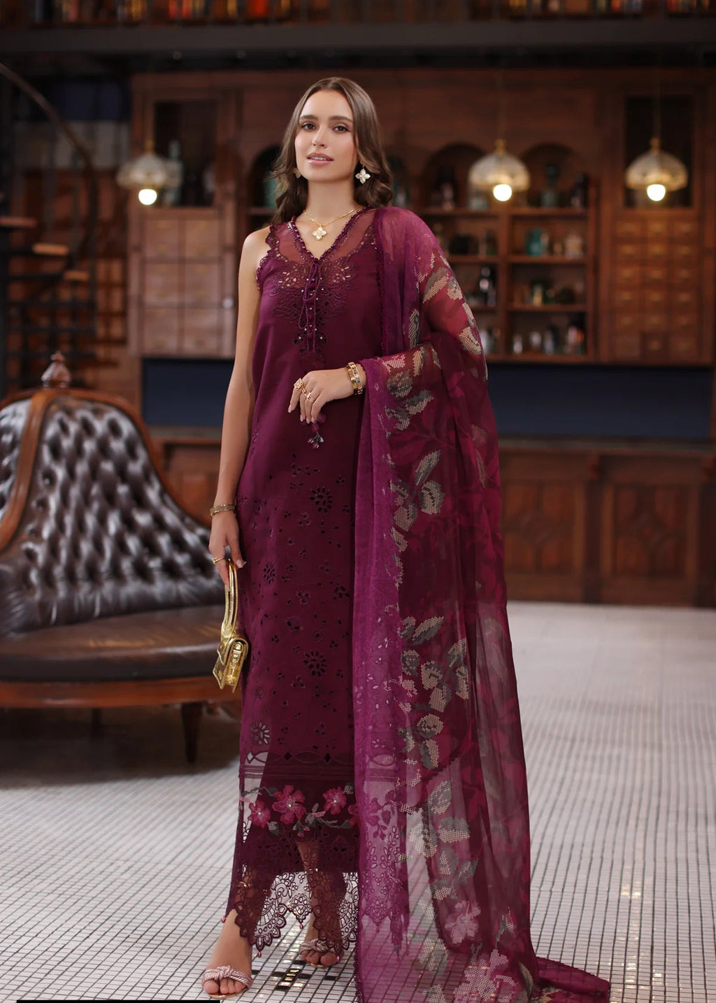 Noor by Saadia Asad (Plum)