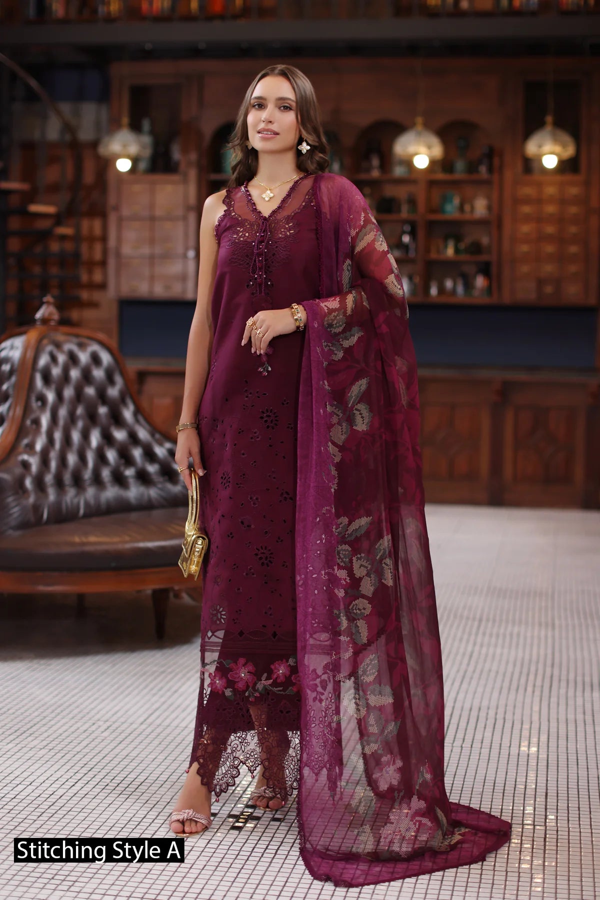 Noor by Saadia Asad (Plum)