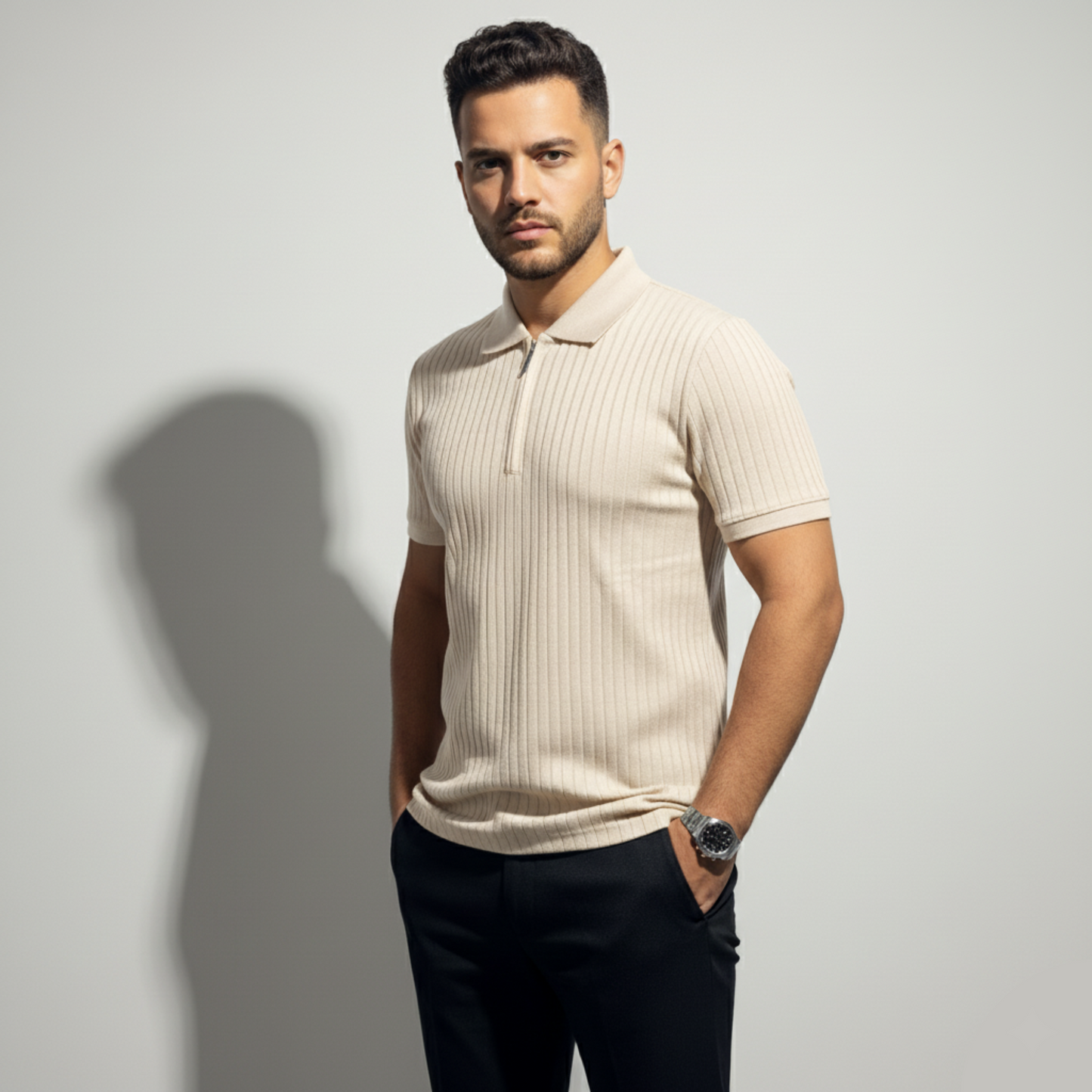 Perry Ellis Zipper Polo