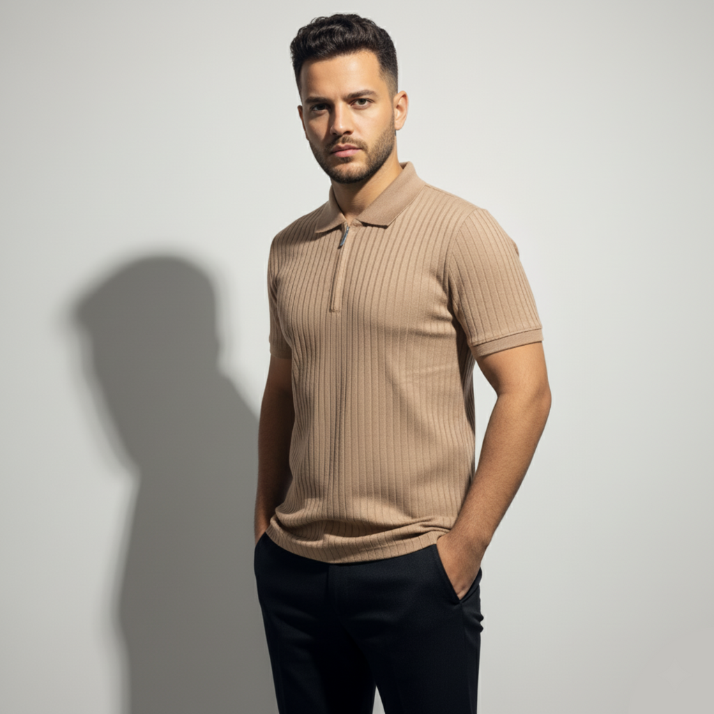 Perry Ellis Zipper Polo