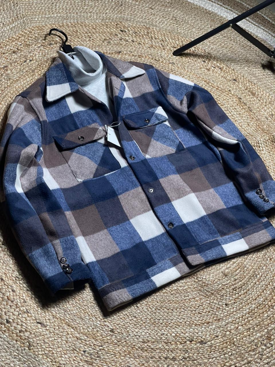 Gridlock Checkered  Heavy Shackets Blue