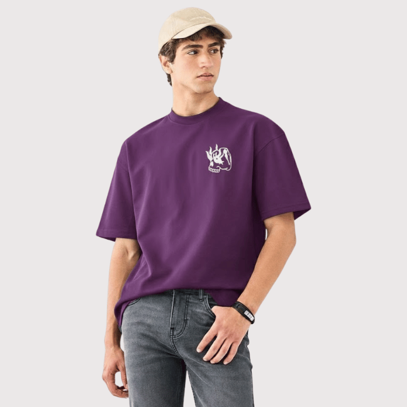 Skull Drop Shoulder T