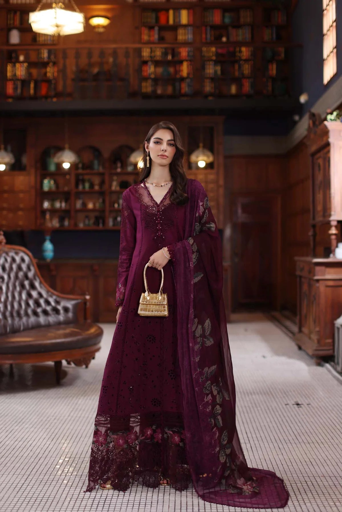 Noor by Saadia Asad (Plum)