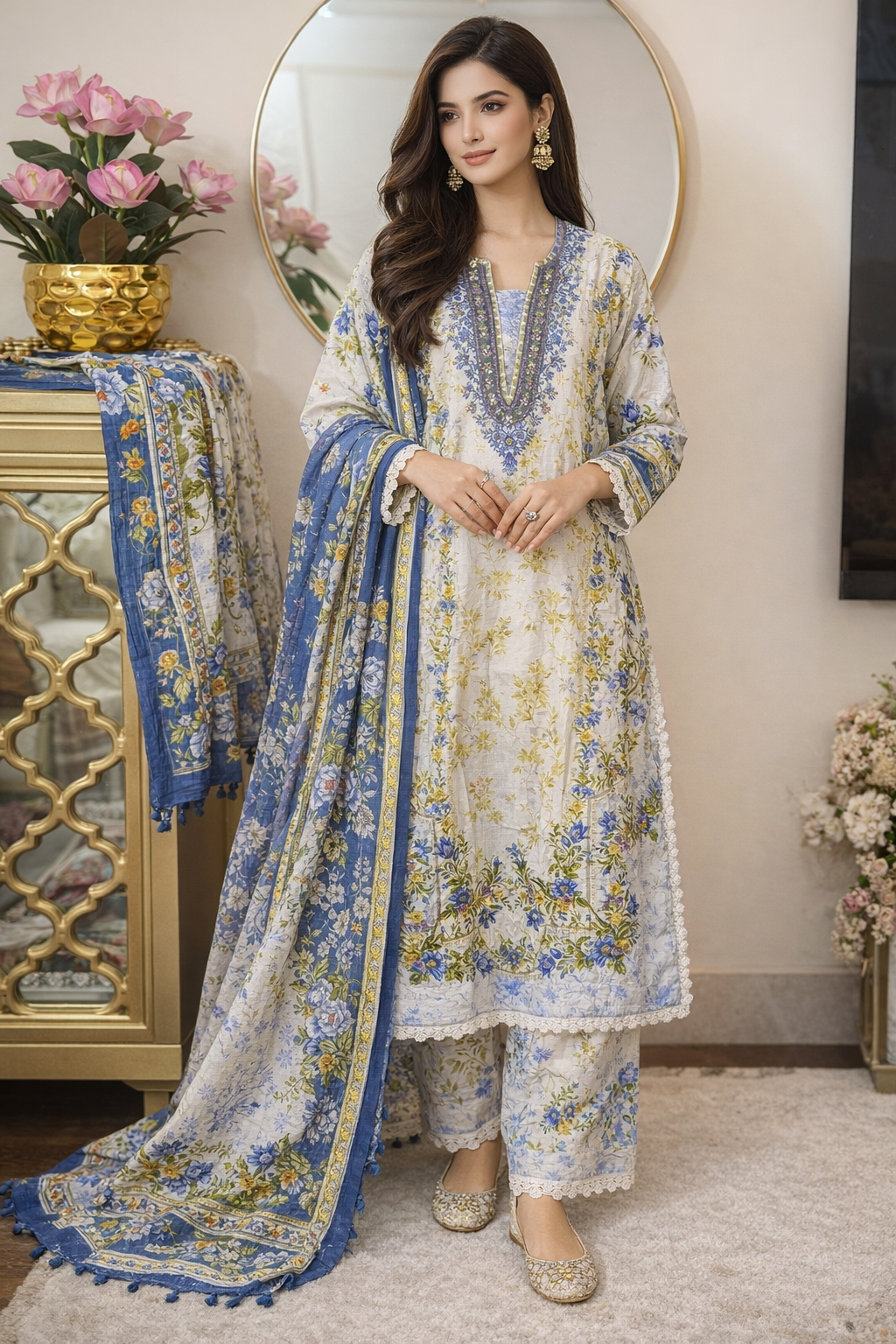 ETHNC inspired Embroidered Suit 13
