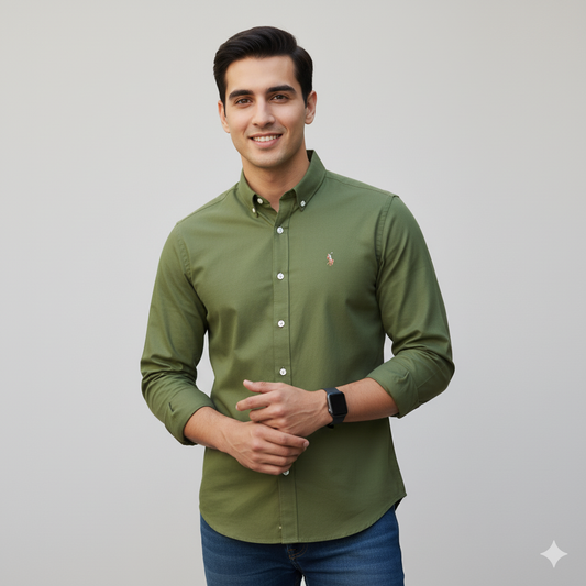 US Polo Solid Formal Shirt