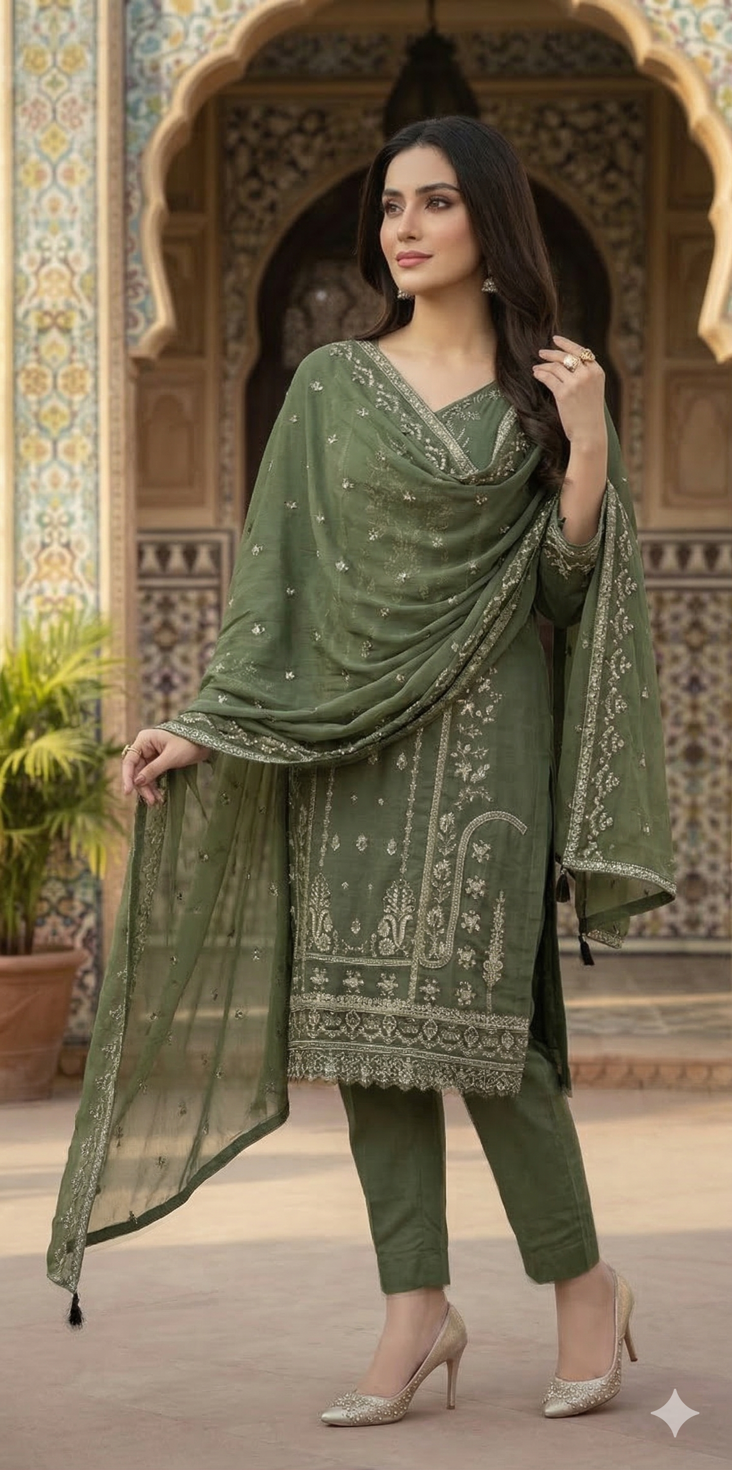 Premium Cotton Printed 3-Piece SF Anju