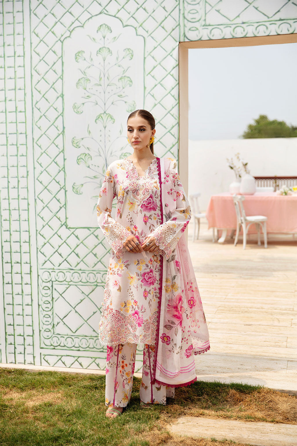 Baroque Embroidered Unstitched Suit - D 3668