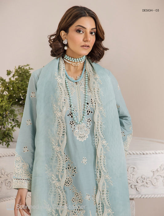 Rang E Bahar by ZA Clothes - Aqua Sky
