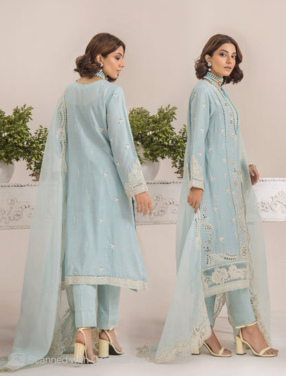 Rang E Bahar by ZA Clothes - Aqua Sky