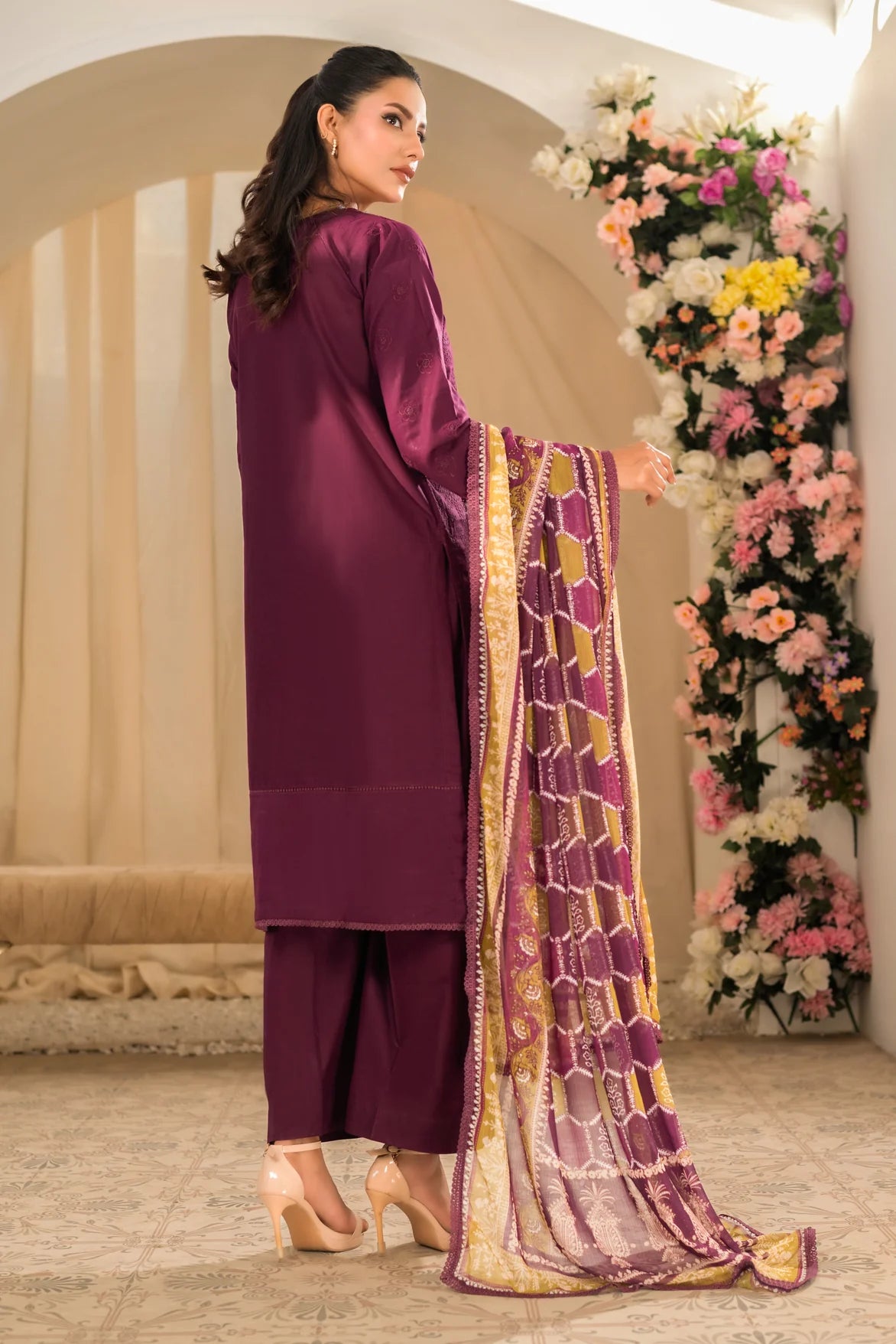 Tehzeeb by DOR - Dark Purple