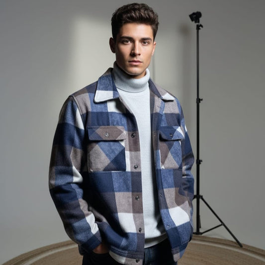 Gridlock Checkered  Heavy Shackets Blue