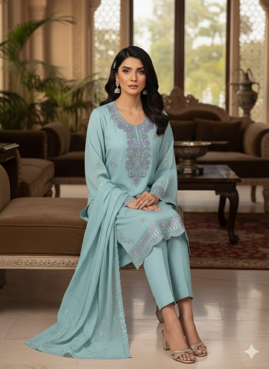 SOJONI – Unstitched Georgette 3-Piece