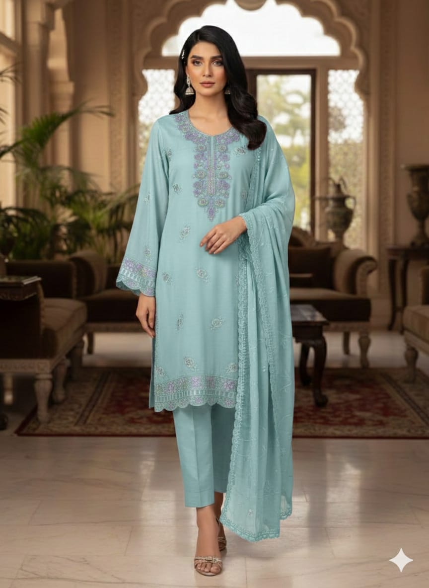 SOJONI – Unstitched Georgette 3-Piece