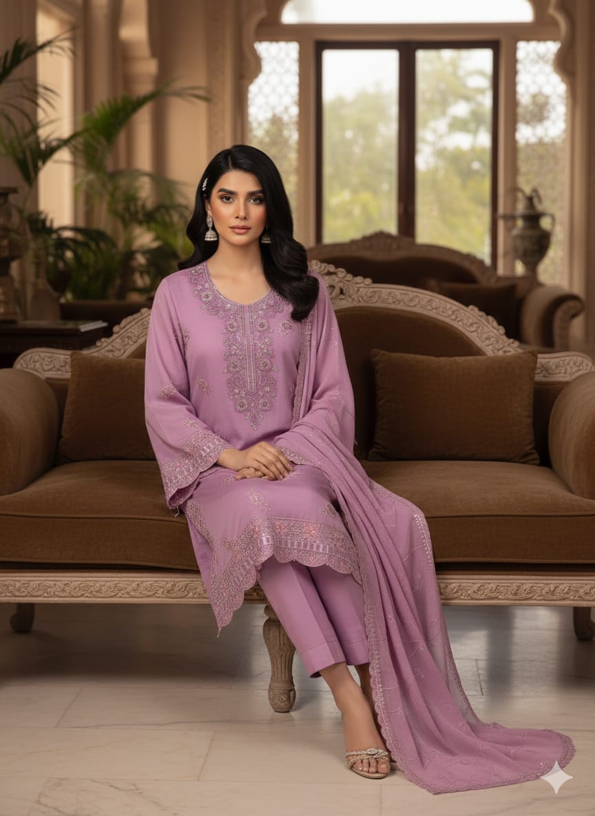 SOJONI – Unstitched Georgette 3-Piece