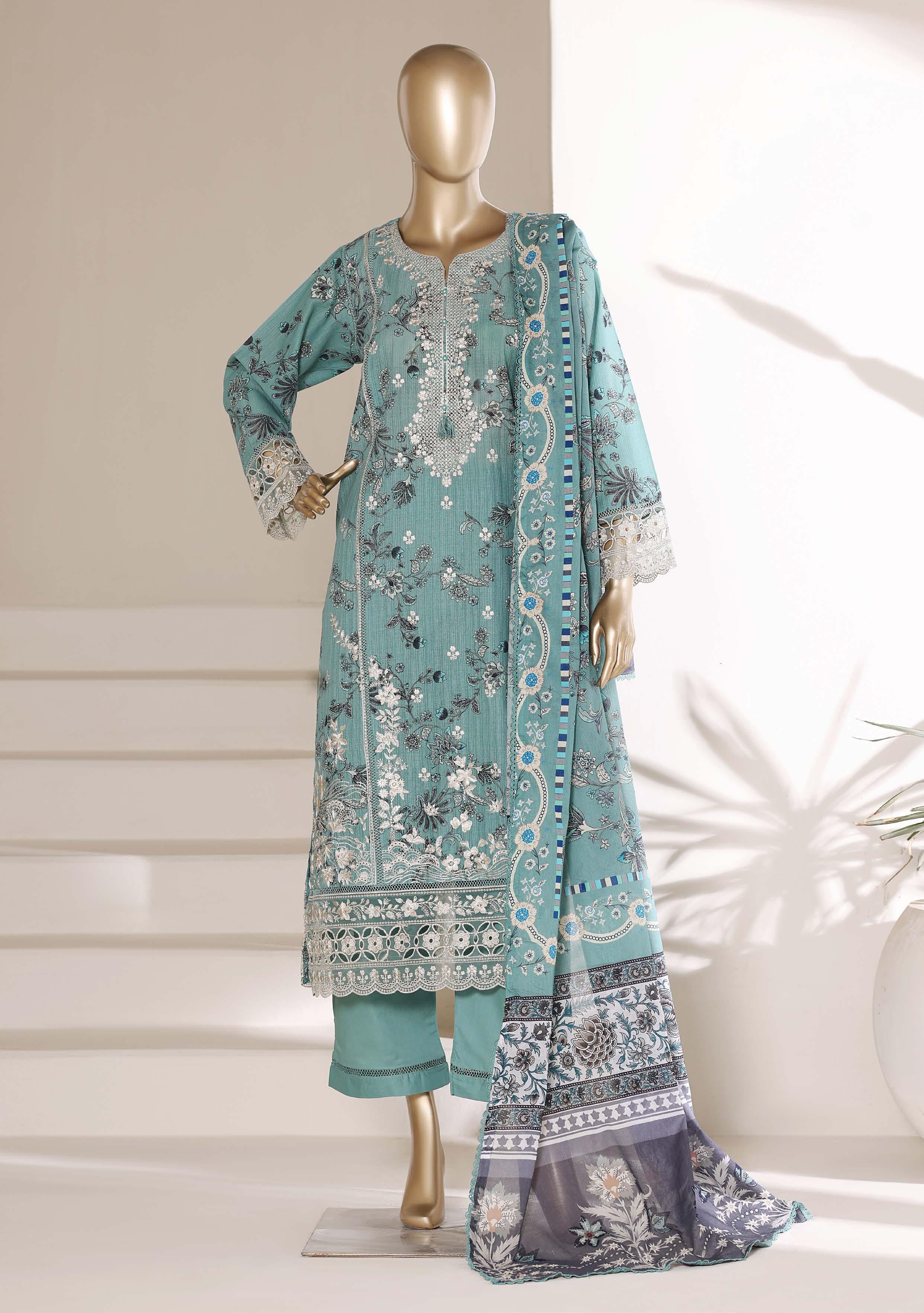 Sadabahar Signature Festive Collection (stitched) - Aqua Serenity