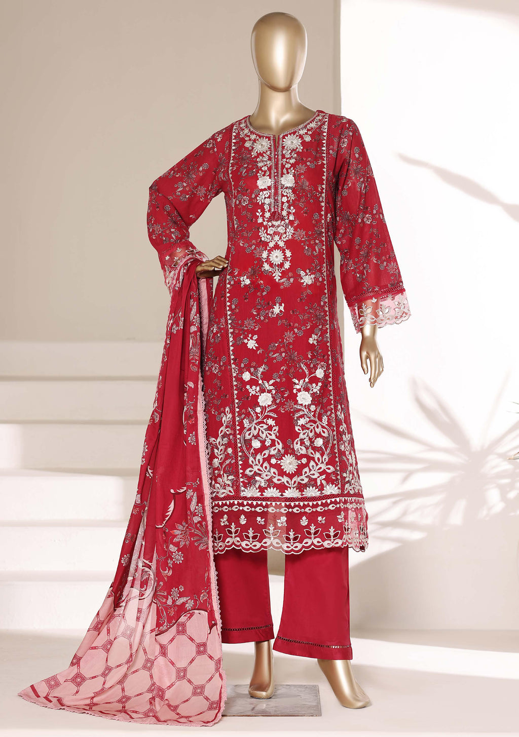 Sadabahar Signature Festive Collection (stitched) - Crimson Majesty
