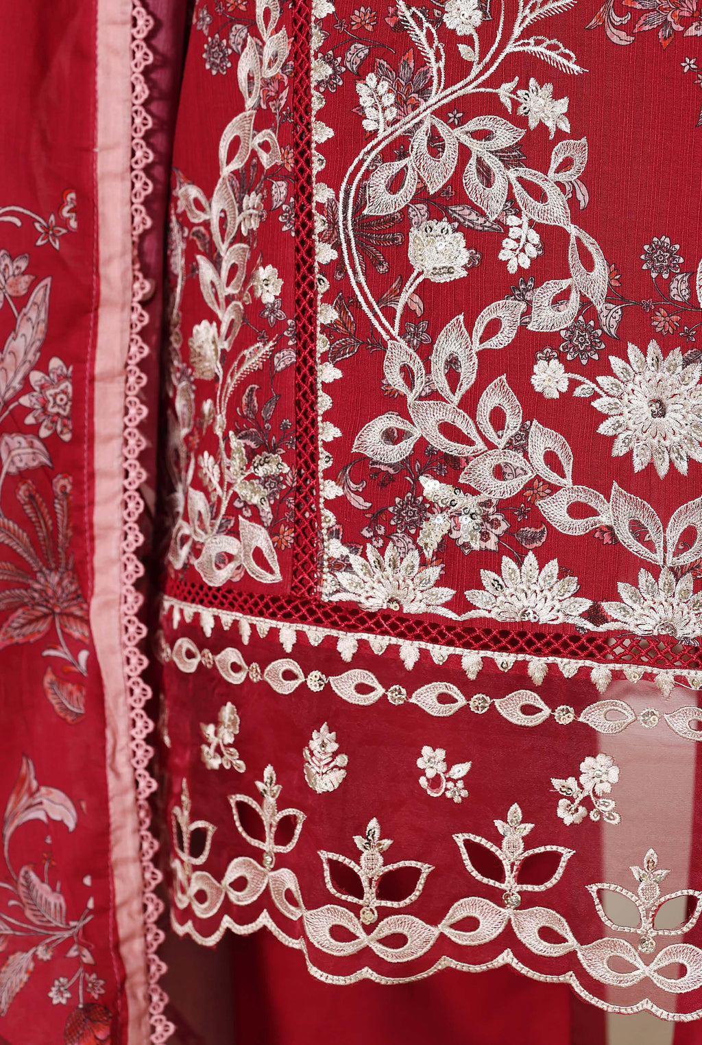 Sadabahar Signature Festive Collection (stitched) - Crimson Majesty