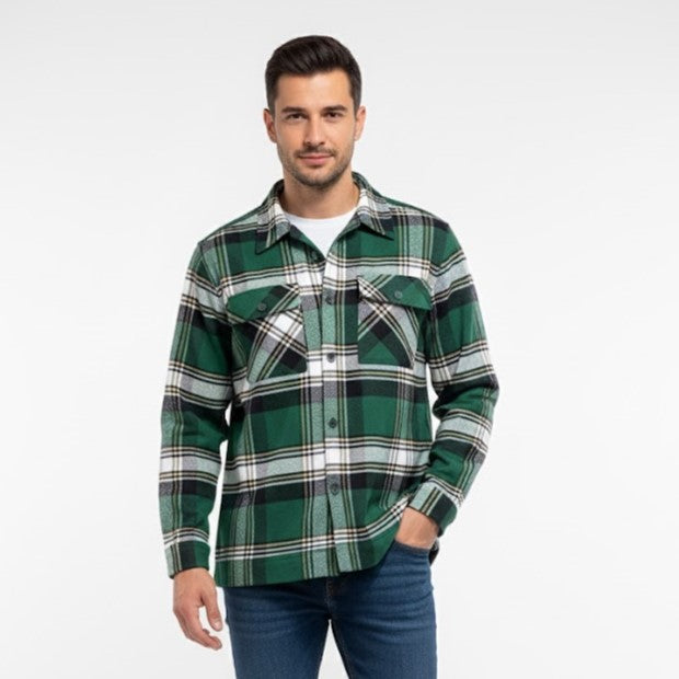 Gridlock Checkered  Shackets Green