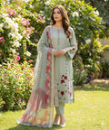 CHAHAT – Unstitched Silk-Cotton 3-Piece Set with Cotta Silk Dupatta