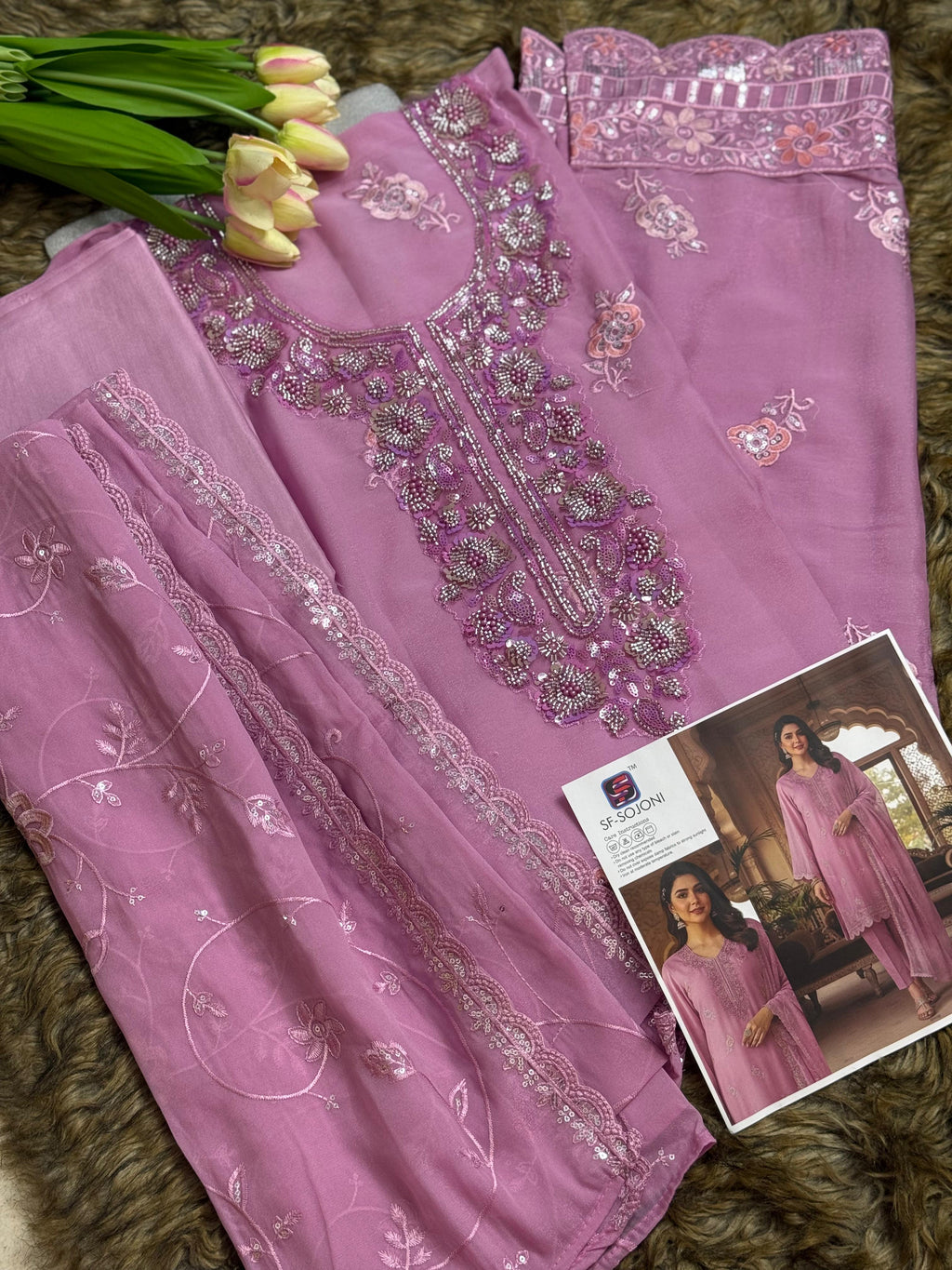 SOJONI – Unstitched Georgette 3-Piece